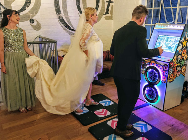 Dance Mats Mats Machine at Wedding Reception