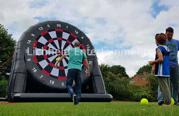 Giant Inflatable Velcro Football Board game for hire from Lichfield Entertainments UK