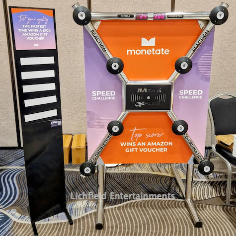 Batak reaction game on hire for an event at the Birmingham Metropole Hotel from local supplier Lichfield Entertainments
