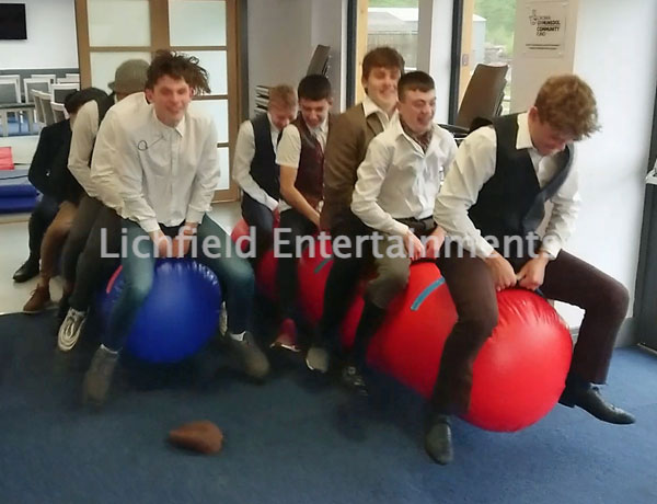 Team Bouncing Tubes race game hire for team building events