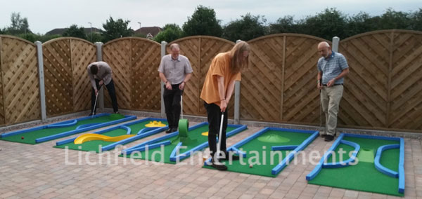 Company sports day games hire - Crazy Golf.