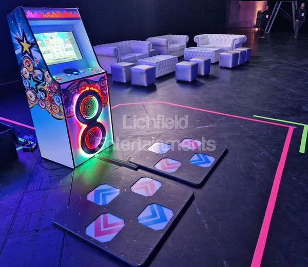 Two player Dance Mats Machine hire in Birmingham and the Midlands area