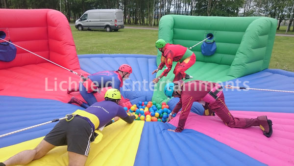 Company sports day games hire - Human Hungry Hippos.