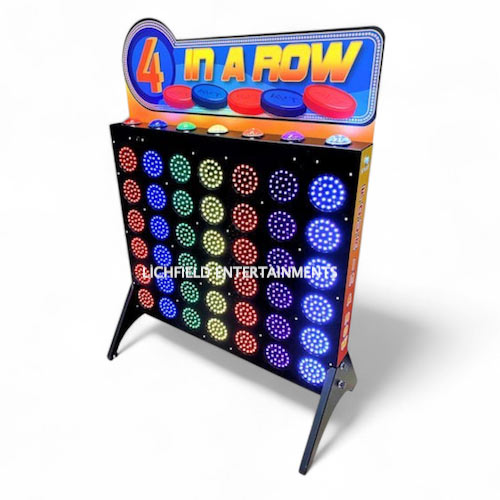 Electronic Giant Four in a Row game hire for exhibitions, conferences, and corporate events in Birmingham, the Midlands, and Nationwide