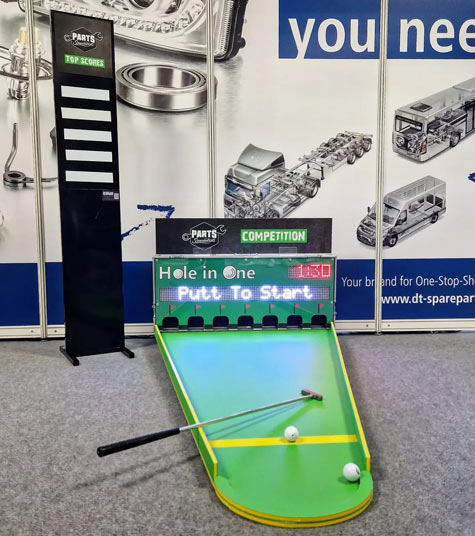 Fast Putt golf game available for exhibition stands at Birmingham NEC