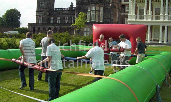 Football theme entertainments and amusements for hire