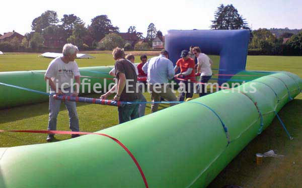 Inflatable Human Table Football hire for team building events