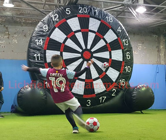 Giant Inflatable Velcro Football Board game for hire from Lichfield Entertainments UK