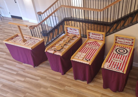 Vintage wooden table games for weddings and corporate events