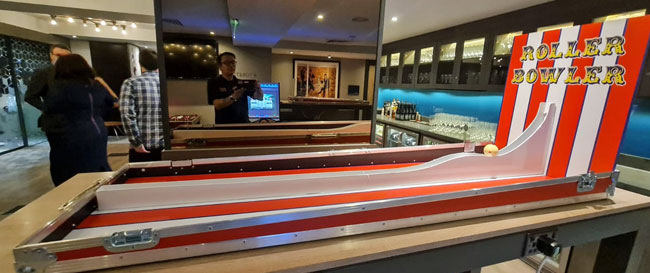 Mini Shuffleboard and Roller Bowler Games Combo for hire