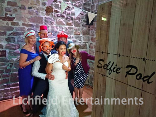 Compact Selfie Pod photo booth system for hire from LichEnts