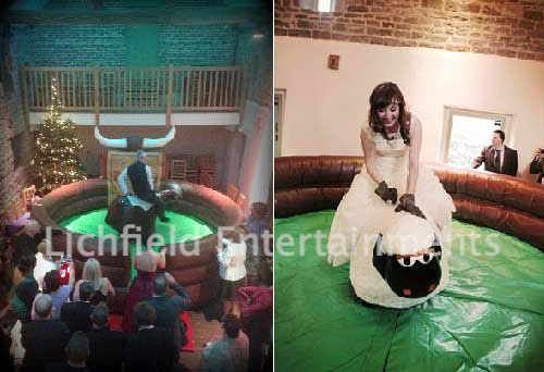 Rodeo Sheep Ride at a Wedding Reception.