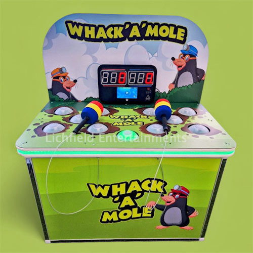 Two player Whack a Mole game for hire across the UK